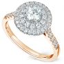 Double halo engagement ring in Rose Gold Double halo engagement ring in Rose Gold