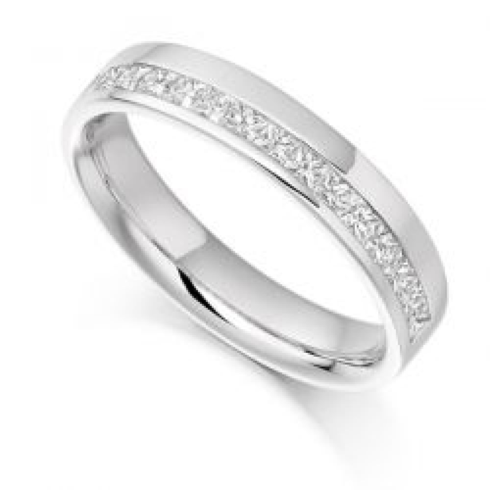 Offset Channel 0.50ct Diamond Eternity Ring