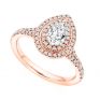 Pear shaped diamond halo ring Pear shaped diamond halo ring