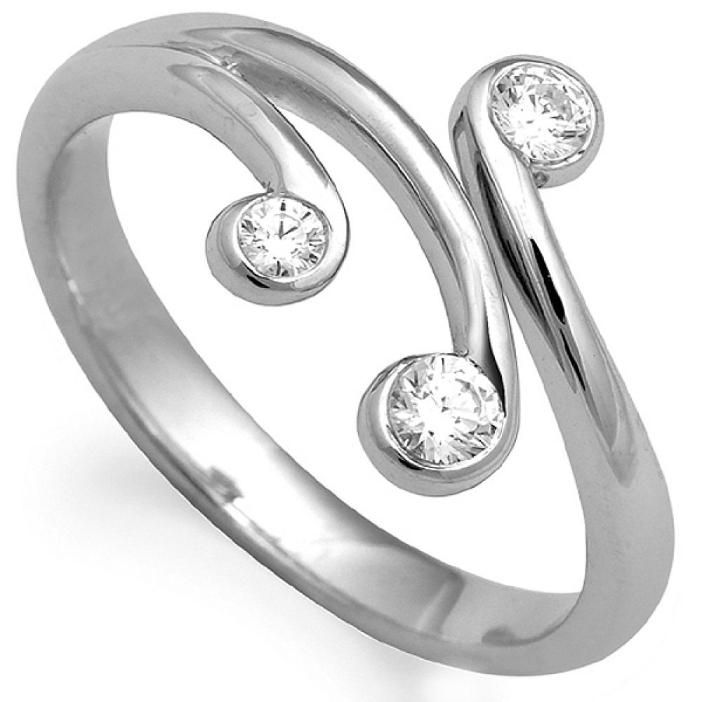 Blossom - Sweeping Three Stone Diamond Ring Blossom - Sweeping Three Stone Diamond Ring