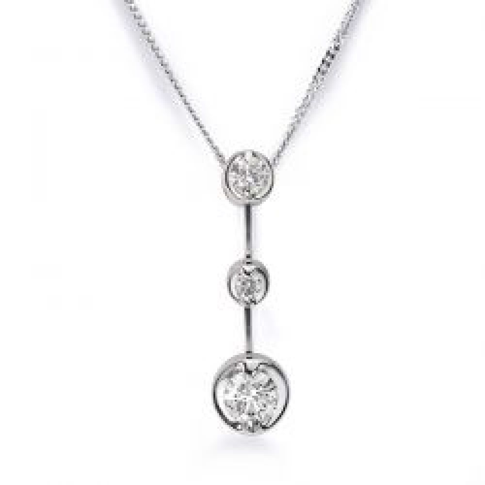 Trilogy Diamond Drop Pendant