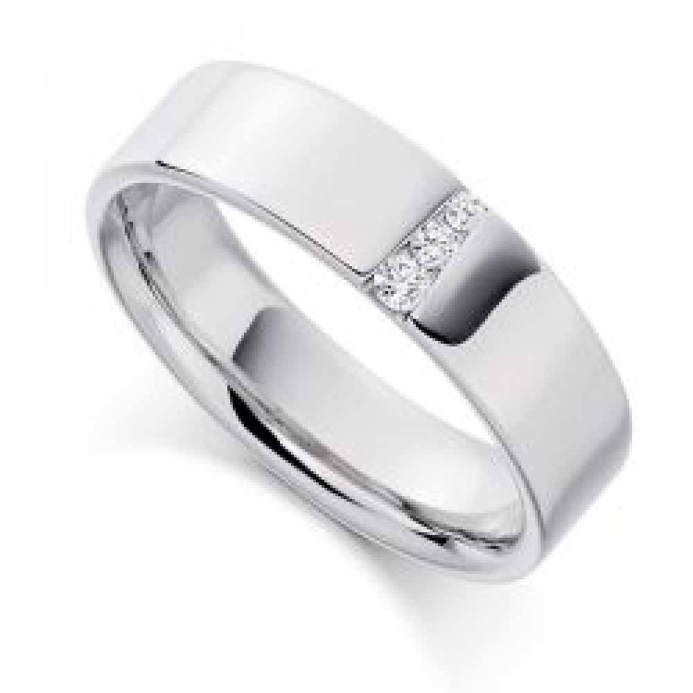 Graduated Men's Diamond Wedding Ring