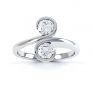 Two stone engagement ring top view Two stone engagement ring top view