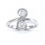 Two stone engagement ring top view Two stone engagement ring top view