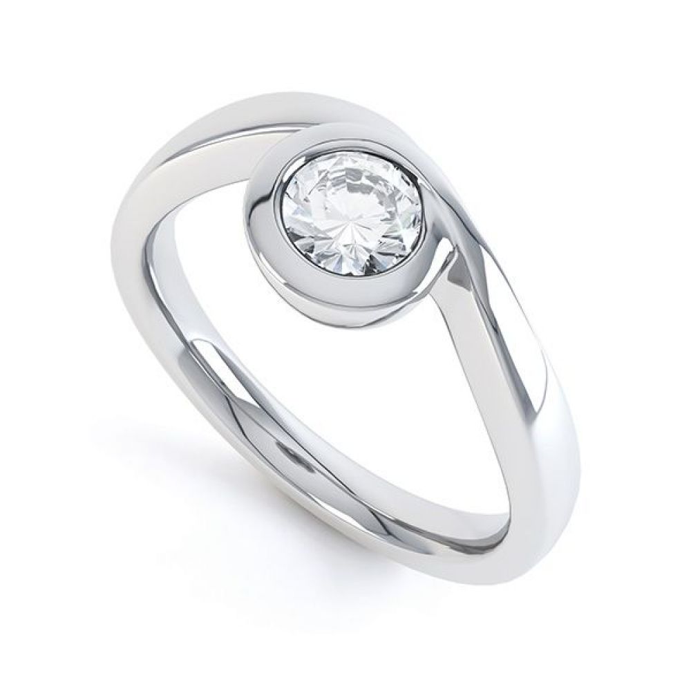Embrace - Asymmetrical Bezel Solitaire Embrace - Asymmetrical Bezel Solitaire
