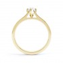 Yellow gold side view of the marquise solitaire Irisia design Yellow gold side view of the marquise solitaire Irisia design
