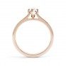 Rose gold side view of the marquise solitaire Irisia design Rose gold side view of the marquise solitaire Irisia design