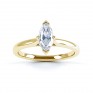 Yellow gold top view of the marquise solitaire Irisia design Yellow gold top view of the marquise solitaire Irisia design