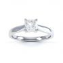 0.25cts four claw radiant cut diamond engagement ring top view 0.25cts four claw radiant cut diamond engagement ring top view