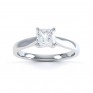 0.25cts four claw radiant cut diamond engagement ring top view 0.25cts four claw radiant cut diamond engagement ring top view