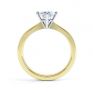 Compass Set Four Claw Round Solitaire Diamond Ring Side View Yellow Gold Compass Set Four Claw Round Solitaire Diamond Ring Side View Yellow Gold