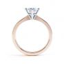 Compass Set Four Claw Round Solitaire Diamond Ring Side View Rose Gold Compass Set Four Claw Round Solitaire Diamond Ring Side View Rose Gold