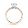 Compass Set Four Claw Round Solitaire Diamond Ring Side View Rose Gold Compass Set Four Claw Round Solitaire Diamond Ring Side View Rose Gold