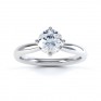 Compass Set Four Claw Round Solitaire Diamond Ring Top View White Gold Compass Set Four Claw Round Solitaire Diamond Ring Top View White Gold