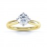 Compass Set Four Claw Round Solitaire Diamond Ring Top View Yellow Gold Compass Set Four Claw Round Solitaire Diamond Ring Top View Yellow Gold