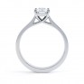 Modern 4 Claw Emerald Cut Diamond Engagement Ring side view white gold Modern 4 Claw Emerald Cut Diamond Engagement Ring side view white gold