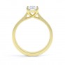 Modern 4 Claw Emerald Cut Diamond Engagement Ring side view yellow gold Modern 4 Claw Emerald Cut Diamond Engagement Ring side view white gold