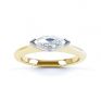 Sideways East-West Set Marquise Diamond Ring Top View Yellow Gold Sideways East-West Set Marquise Diamond Ring Top View Yellow Gold