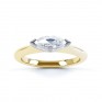 Sideways East-West Set Marquise Diamond Ring Top View Yellow Gold Sideways East-West Set Marquise Diamond Ring Top View Yellow Gold