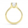 Side view of the Paris, split shoulder diamond solitaire engagement ring, yellow gold Side view of the Paris, split shoulder diamond solitaire engagement ring, yellow gold