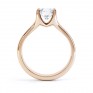 Side view of the Paris, split shoulder diamond solitaire engagement ring, rose gold Side view of the Paris, split shoulder diamond solitaire engagement ring, rose gold