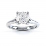 Top view of the Paris, split shoulder diamond solitaire engagement ring, white gold Top view of the Paris, split shoulder diamond solitaire engagement ring, white gold