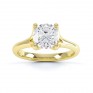 Top view of the Paris, split shoulder diamond solitaire engagement ring, yellow gold Top view of the Paris, split shoulder diamond solitaire engagement ring, yellow gold