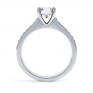 4 Claw Round Solitaire Diamond Shoulders Platinum side view 4 Claw Round Solitaire Diamond Shoulders Platinum side view