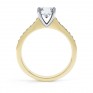 4 Claw Round Solitaire Diamond Shoulders yellow gold side view 4 Claw Round Solitaire Diamond Shoulders yellow gold side view