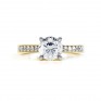 4 Claw Round Solitaire Diamond Shoulders yellow gold side view4 Claw Round Solitaire Diamond Shoulders yellow gold top view 4 Claw Round Solitaire Diamond Shoulders yellow gold side view4 Claw Round Solitaire Diamond Shoulders yellow gold top view