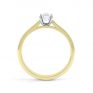 Yellow gold side view of the emerald cut diamond solitaire engagement ring finesse Yellow gold side view of the emerald cut diamond solitaire engagement ring finesse