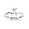 Top view of the diamond solitaire Finesse ring in Palladium Top view of the diamond solitaire Finesse ring in Palladium