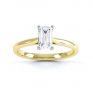 Top view of the diamond solitaire Finesse ring in Yellow gold Top view of the diamond solitaire Finesse ring in Palladium