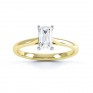 Top view of the diamond solitaire Finesse ring in Yellow gold Top view of the diamond solitaire Finesse ring in Palladium