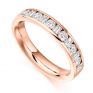 0.76ct Baguette & Round Diamond Half Eternity Ring In Rose Gold 0.76ct Baguette & Round Diamond Half Eternity Ring In Rose Gold