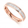 0.56cts Cross Set Baguette Half Diamond Eternity Ring In Rose Gold 0.56cts Cross Set Baguette Half Diamond Eternity Ring In Rose Gold