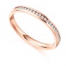 0.15ct Round Diamond Half Eternity Ring In Rose Gold 0.15ct Round Diamond Half Eternity Ring In Rose Gold
