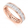 3 Carat Cross Set Baguette Diamond Full Eternity Ring In Rose Gold 3 Carat Cross Set Baguette Diamond Full Eternity Ring In Rose Gold
