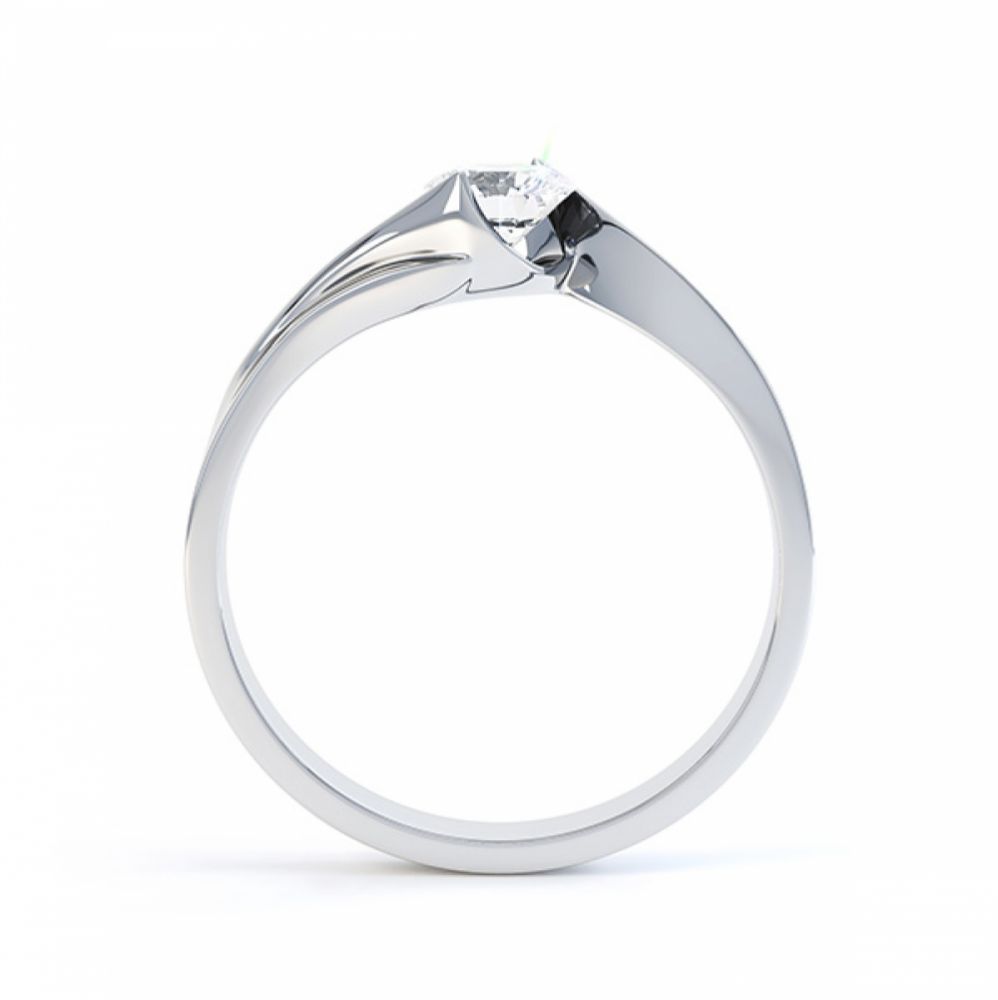 Unity engagement ring side view in white gold Unity engagement ring side view in white gold