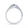 Zoe bezel set diamond engagement ring side view white gold Zoe bezel set diamond engagement ring side view white gold