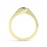 Zoe bezel set diamond engagement ring side view yellow gold Zoe bezel set diamond engagement ring side view yellow gold