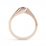 Zoe bezel set diamond engagement ring side view rose gold Zoe bezel set diamond engagement ring side view rose gold
