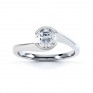 Zoe bezel set diamond engagement ring top view white gold Zoe bezel set diamond engagement ring top view white gold