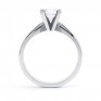 4 Claw Princess cut engagement ring Aurora side view white gold 4 Claw Princess cut engagement ring Aurora side view white gold