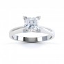 4 Claw Princess cut engagement ring Aurora top view white gold 4 Claw Princess cut engagement ring Aurora top view white gold