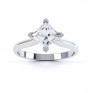 Tiffany Style Compass Set 4 Claw Diamond Ring Top View White Gold Tiffany Style Compass Set 4 Claw Diamond Ring Top View White Gold