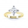 Tiffany Style Compass Set 4 Claw Diamond Ring Top View Yellow Gold Tiffany Style Compass Set 4 Claw Diamond Ring Top View White Gold