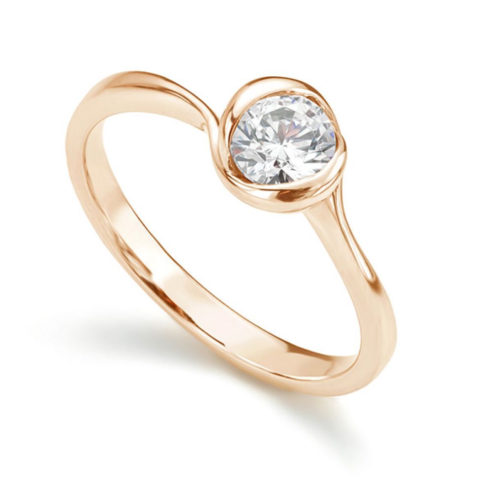 Rosebud Round Solitaire Engagement Ring Rose Gold 0.50cts Rosebud Round Solitaire Engagement Ring Rose Gold 0.50cts