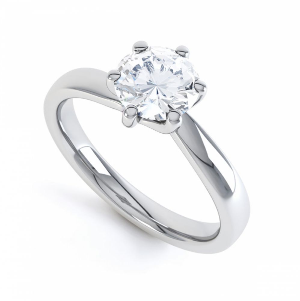 Swirl - Six Claw Twist Engagement Ring