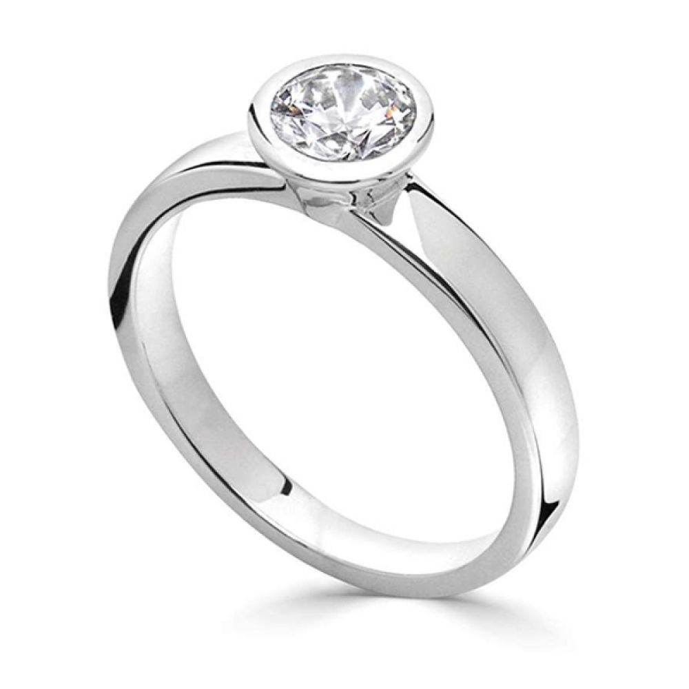 Lydia - Bezel Set Round Solitaire Ring Lydia - Bezel Set Round Solitaire Ring